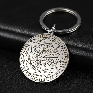 Brelok do kluczy 7 aniołów archaniołów amulet stal