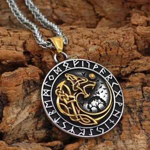 Naszyjnik męski wikingów wisior wiking aegishjalmur amulet