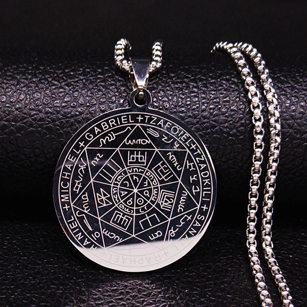 Talizman 7 archaniołów aniołów pieczęć amulet stal