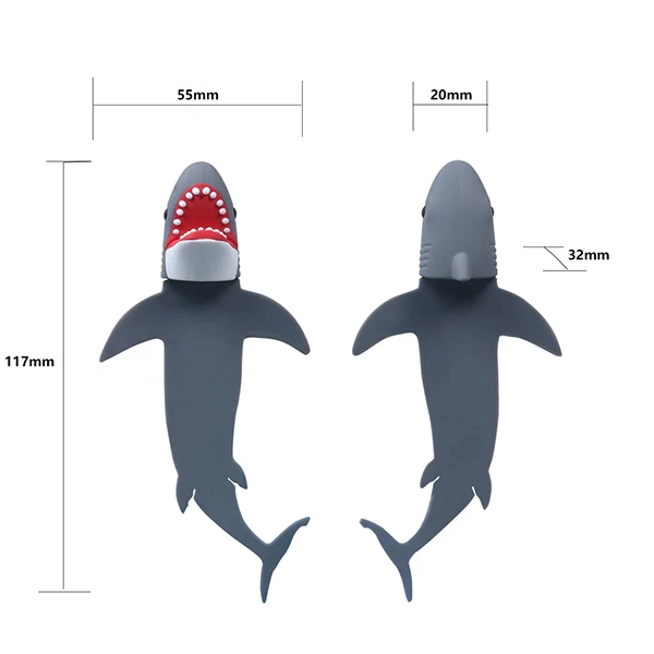 Zakładka do książki na prezent zabawna zwierzęta rekin 3d