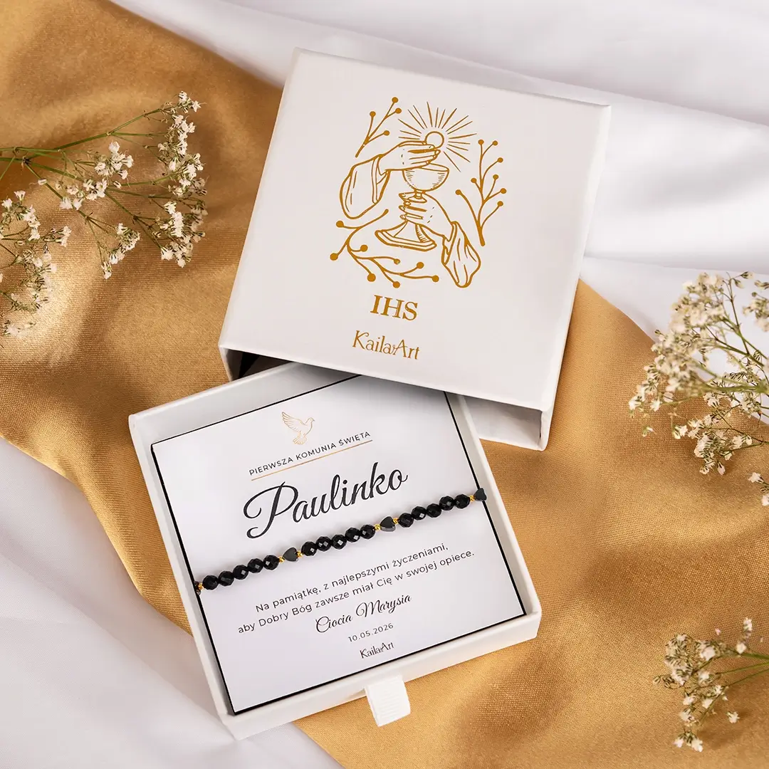 BIŻUTERIA-NA-KOMUNIĘ-DLA-DZIEWCZYNKI-BRANSOLETKA-CZARNY-TURMALIN-SERCE