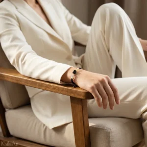 BRANSOLETKA-CYTRYN-CZARNY-TURMALIN