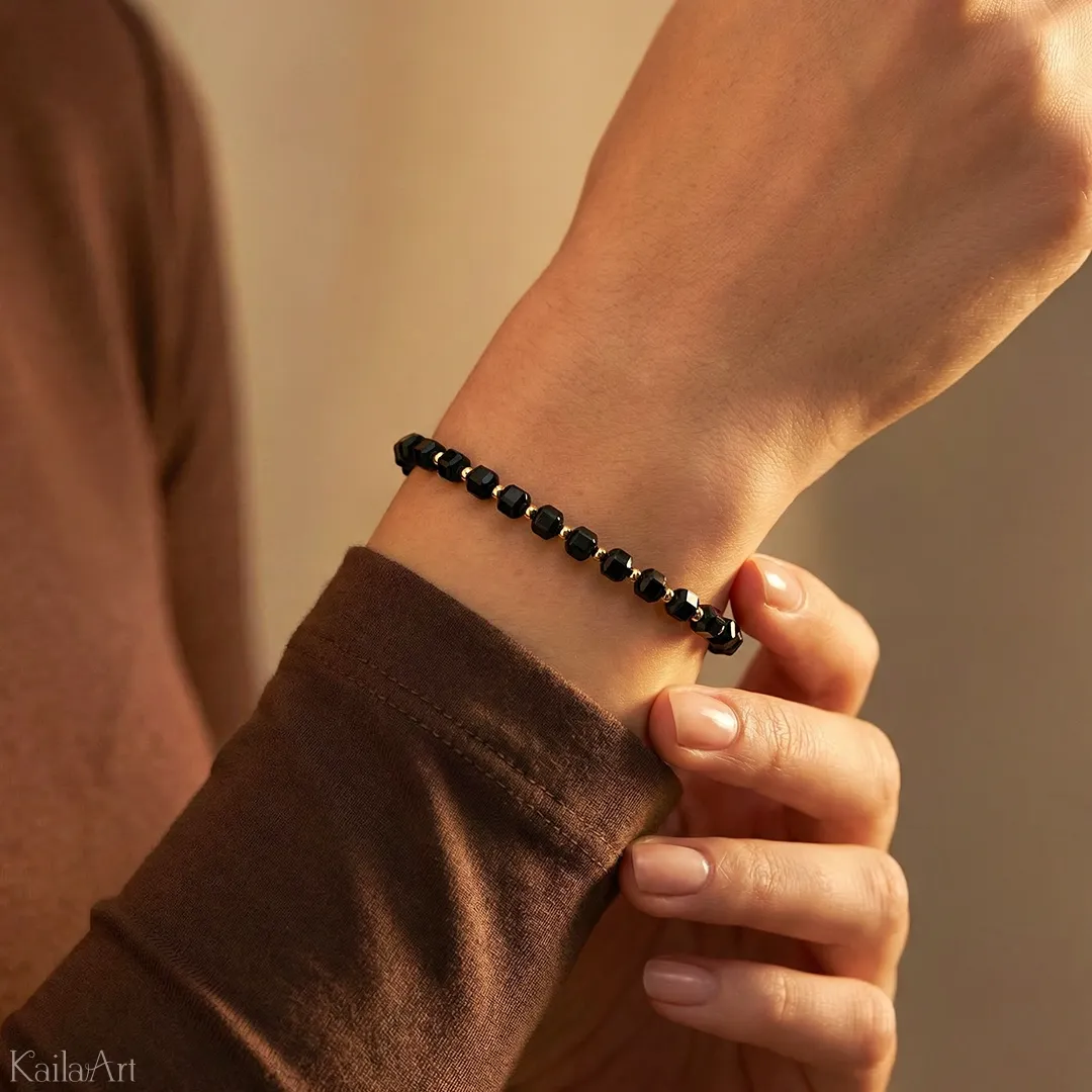 BRANSOLETKA-CZARNY-TURMALIN-KAMIENIE-NATURALNE-HEMATYT-BIZUTERIA-DAMSKA