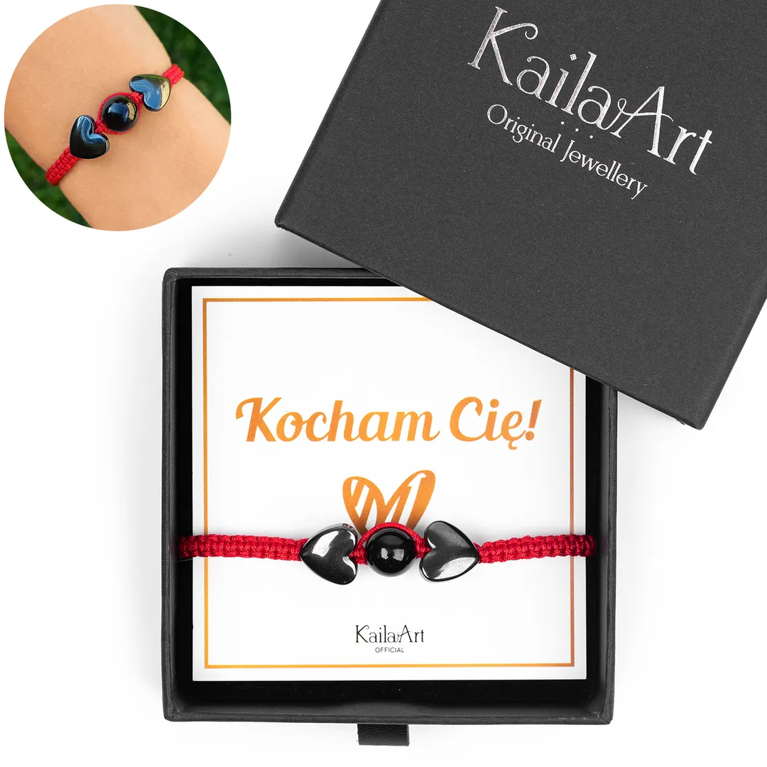 BRANSOLETKA-CZARNY-TURMALIN-Z-KAMIENI-NATURALNYCH-SERCA-HEMATYT-CZERWONA