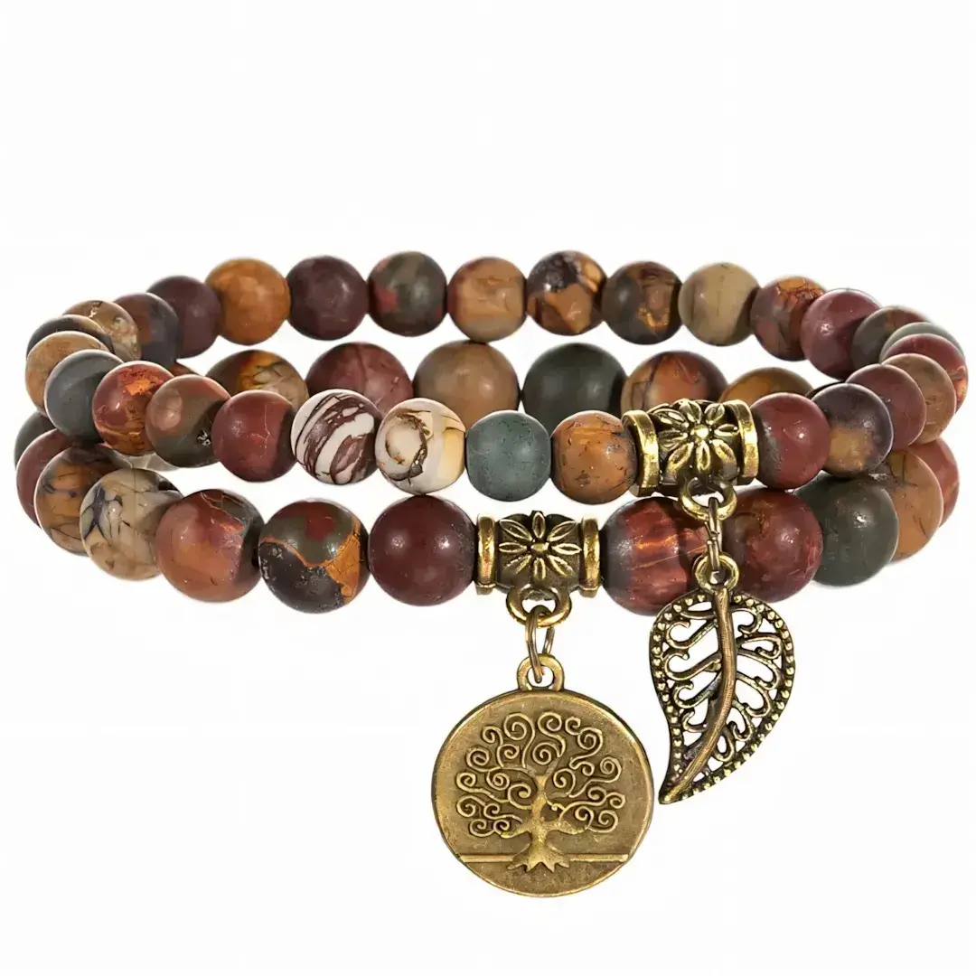 BRANSOLETKA-JASPIS-PICASSO-BIŻUTERIA-Z-KAMIENI-NATURALNYCH-DAMSKA-2w1