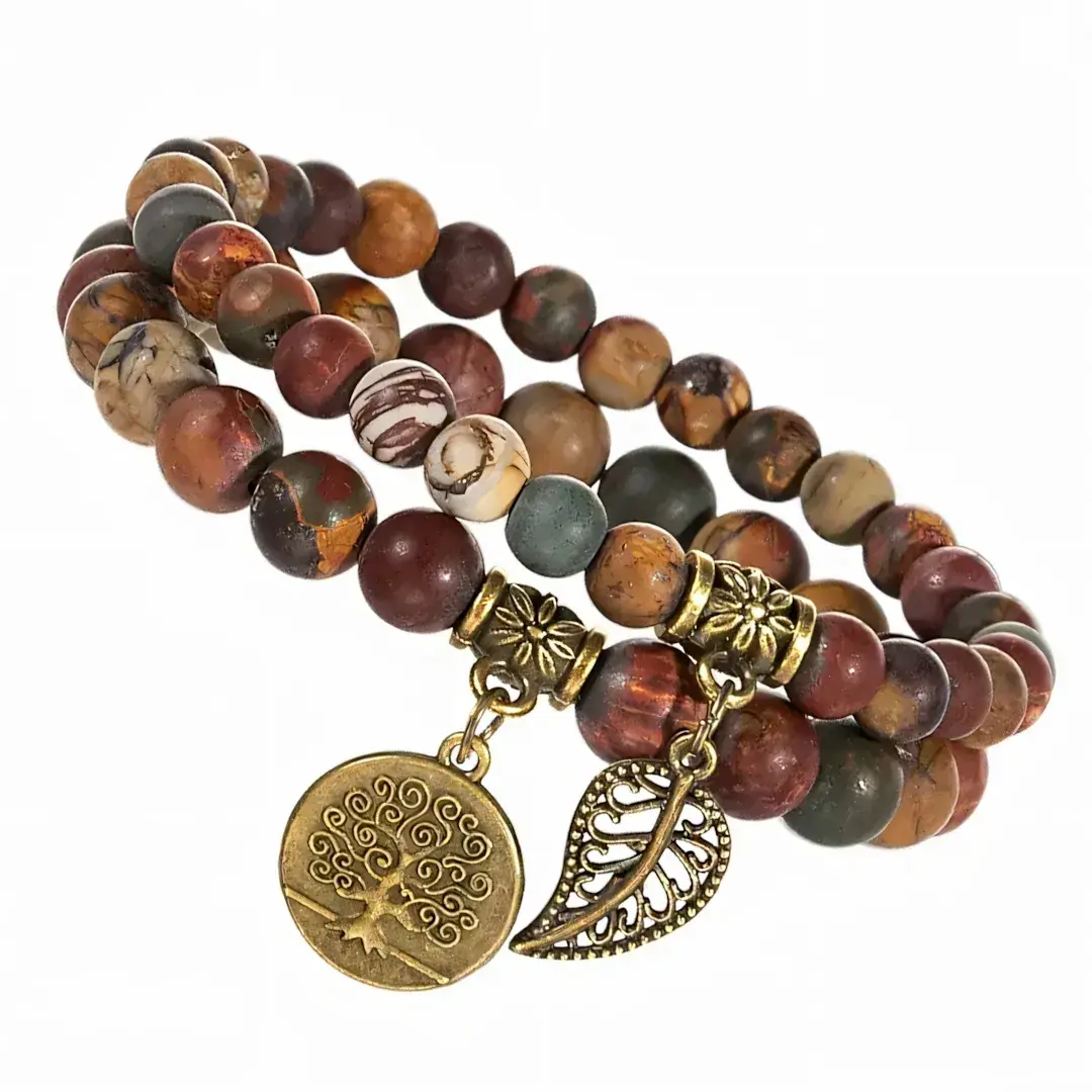 BRANSOLETKA-JASPIS-PICASSO-BIŻUTERIA-Z-KAMIENI-NATURALNYCH-DAMSKA-2w1