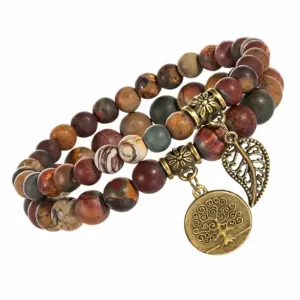 BRANSOLETKA-JASPIS-PICASSO-BIŻUTERIA-Z-KAMIENI-NATURALNYCH-DAMSKA-2w1