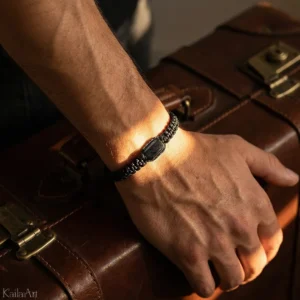 Bransoletka męska czarny turmalin szczęścia damska talizman