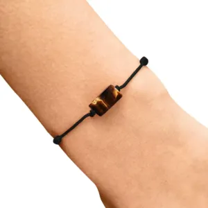 BRANSOLETKA-MĘSKA-TYGRYSIE-OKO-KAMIEŃ-SZCZĘŚCIA-SZNUREK-Z-TYGRYSIM-OKIEM