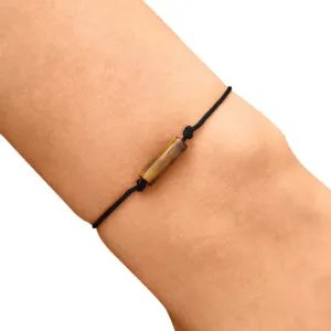 BRANSOLETKA-MĘSKA-TYGRYSIE-OKO-SZNUREK-SZCZĘŚCIA-Z-TYGRYSIM-OKIEM-CZARNA