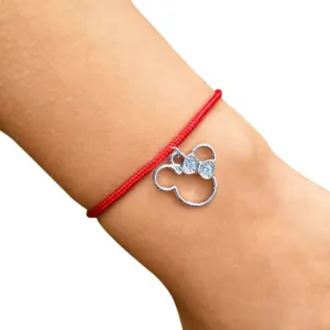 BRANSOLETKA-MYSZKA-MIKI-MINNIE-DLA-DZIECI-DAMSKA-MAKRAMA-CZERWONA-DIAMENT