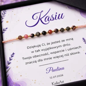 Bransoletka na wieczór panieński dla panny młodej bride to be + dedykacja
