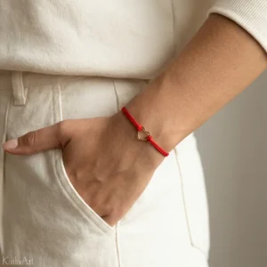 BRANSOLETKA-CZERWONA-SERCE