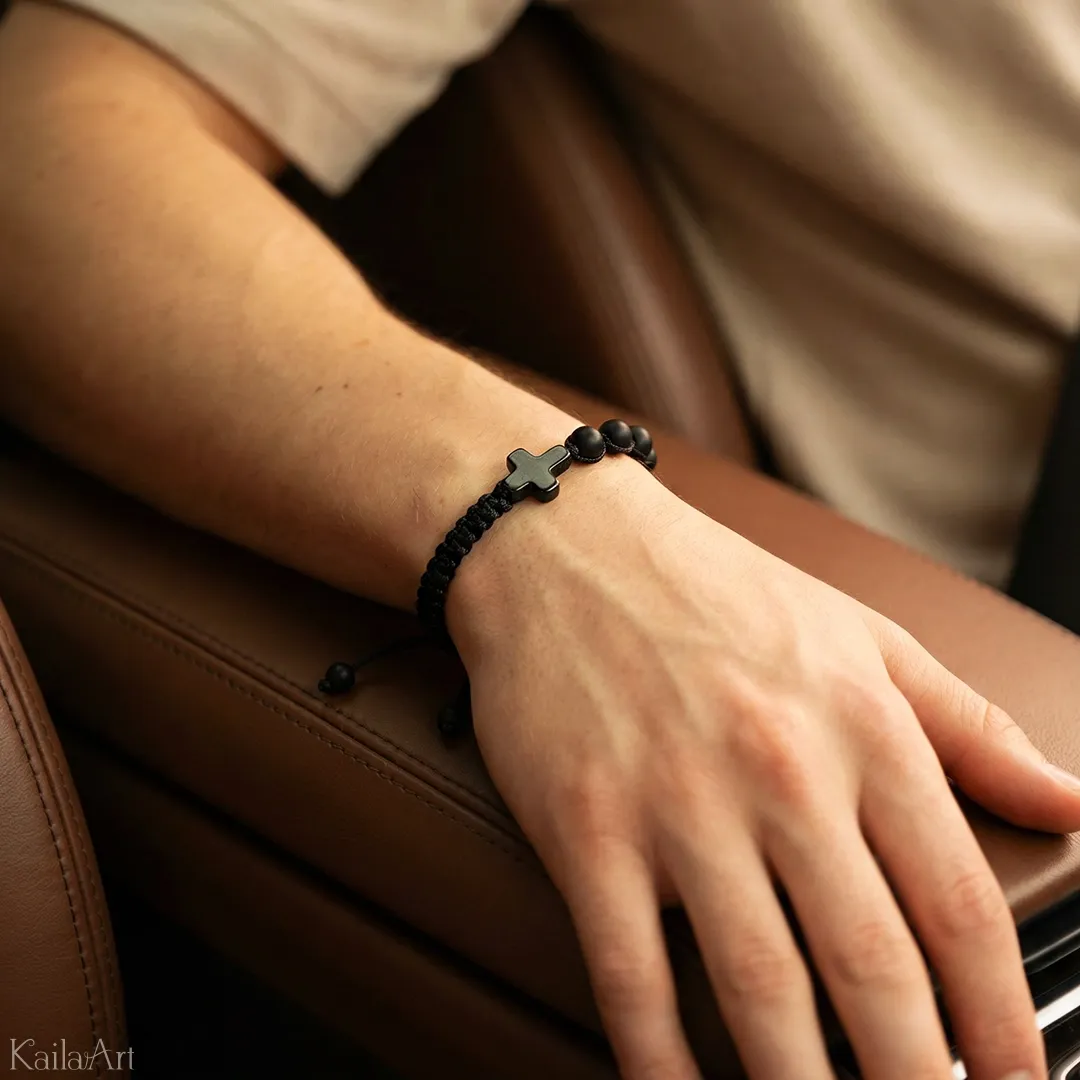 BRANSOLETKA-RÓŻANIEC-NA-RĘKĘ-MĘSKI-DAMSKI-KRZYŻ-ONYKS-KAMIEŃ-Z-KRZYŻYKIEM-10