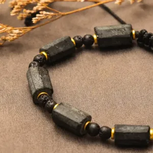 Bransoletka czarny turmalin szczęścia z kamieni naturalnych