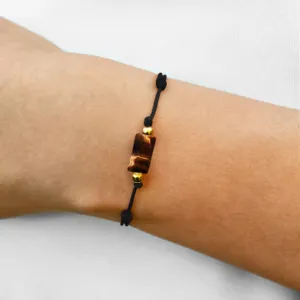 Bransoletka z kamieniem tygrysie oko szczęścia z regulacją