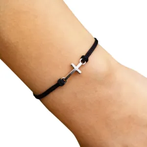 BRANSOLETKA-Z-KRZYŻYKIEM-CELEBRYTKA-KRZYŻYK-KRZYŻ-NA-SZNURKU-MĘSKA-DAMSKA