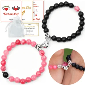 BRANSOLETKI MAGNETYCZNE DLA PAR SERCE NA MAGNES BFF PRZYJAŹNI NA PREZENT