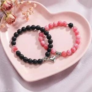 BRANSOLETKI MAGNETYCZNE DLA PAR SERCE NA MAGNES BFF PRZYJAŹNI NA PREZENT