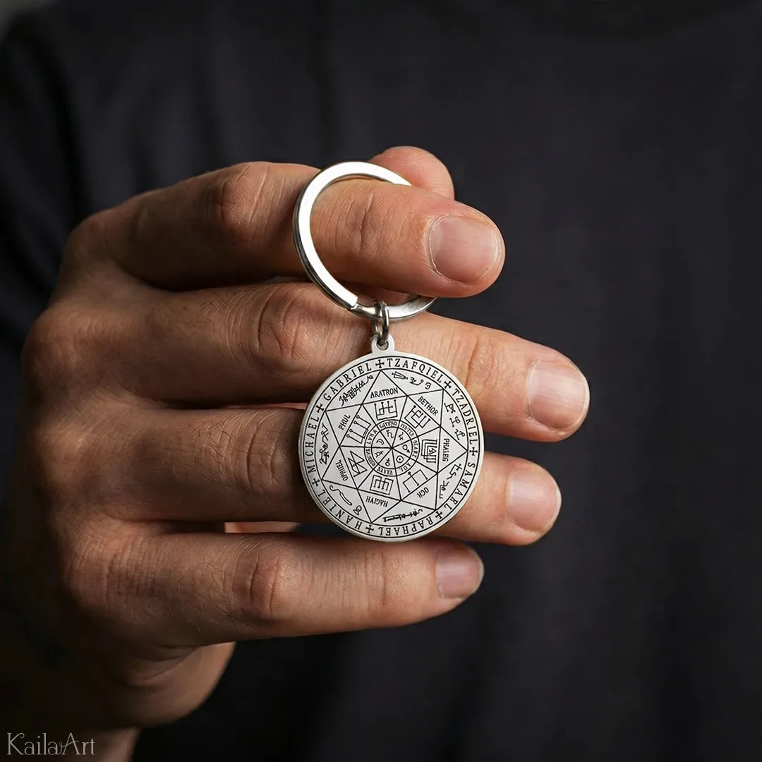 BRELOK-DO-KLUCZY-7-ANIOŁÓW-ARCHANIOŁÓW-PIECZĘĆ-SIEDMIU-ANIOŁÓW-AMULET-STAL