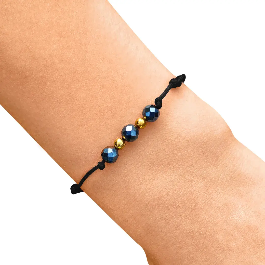 HEMATYT-BRANSOLETKA-SZNURKOWA-Z-KAMIENI-NATURALNYCH-DAMSKA-Z-REGULACJĄ