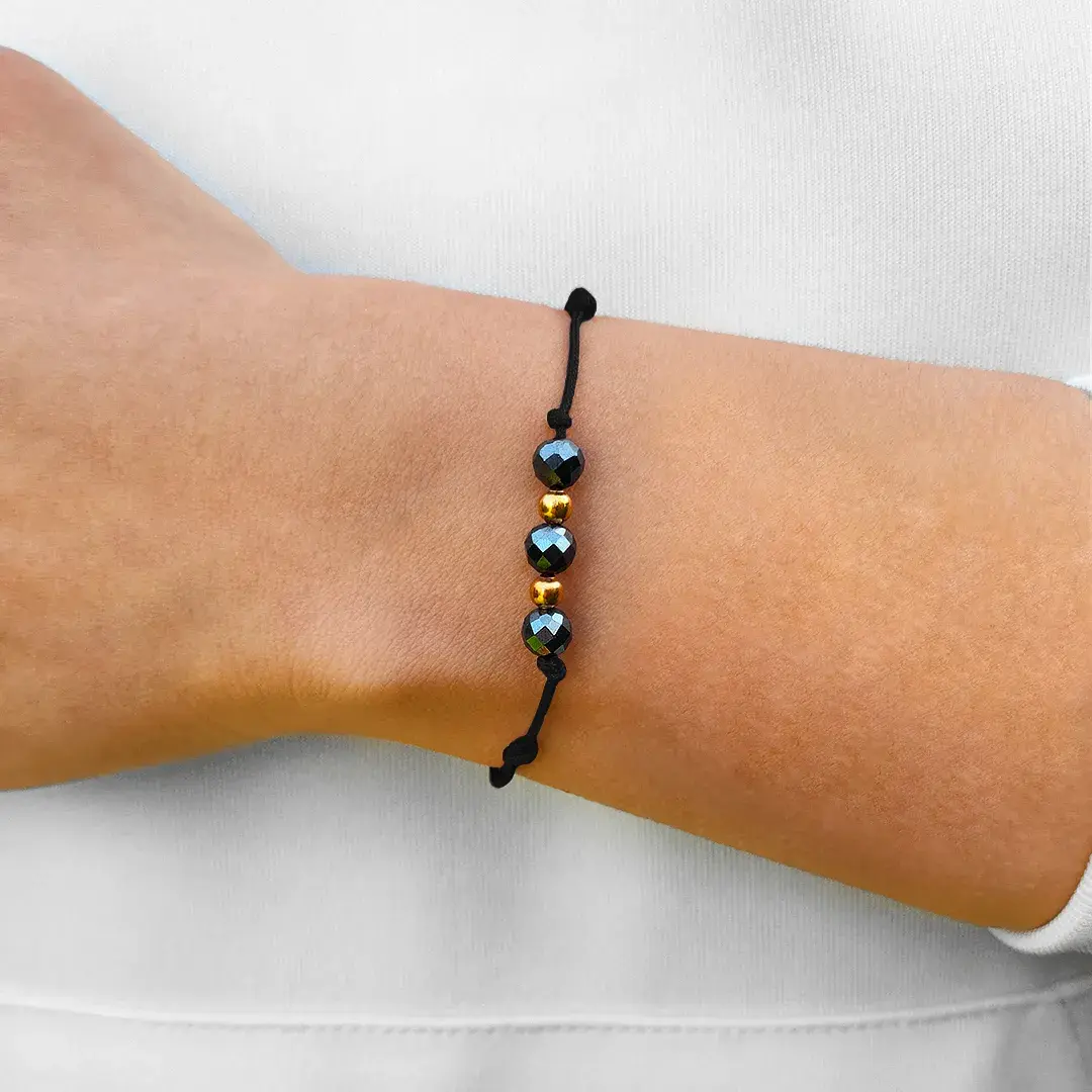 HEMATYT-BRANSOLETKA-SZNURKOWA-Z-KAMIENI-NATURALNYCH-DAMSKA-Z-REGULACJĄ