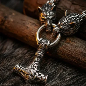 Naszyjnik wiedźmin medalion wilk witcher dziki gon + box