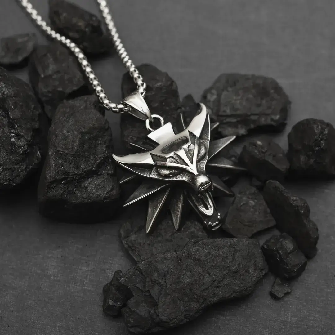 NASZYJNIK-WIKING-MEDALION-WIEDŹMIN-DZIKI-ZGON-3-WISIOREK-Z-WILKIEM-4