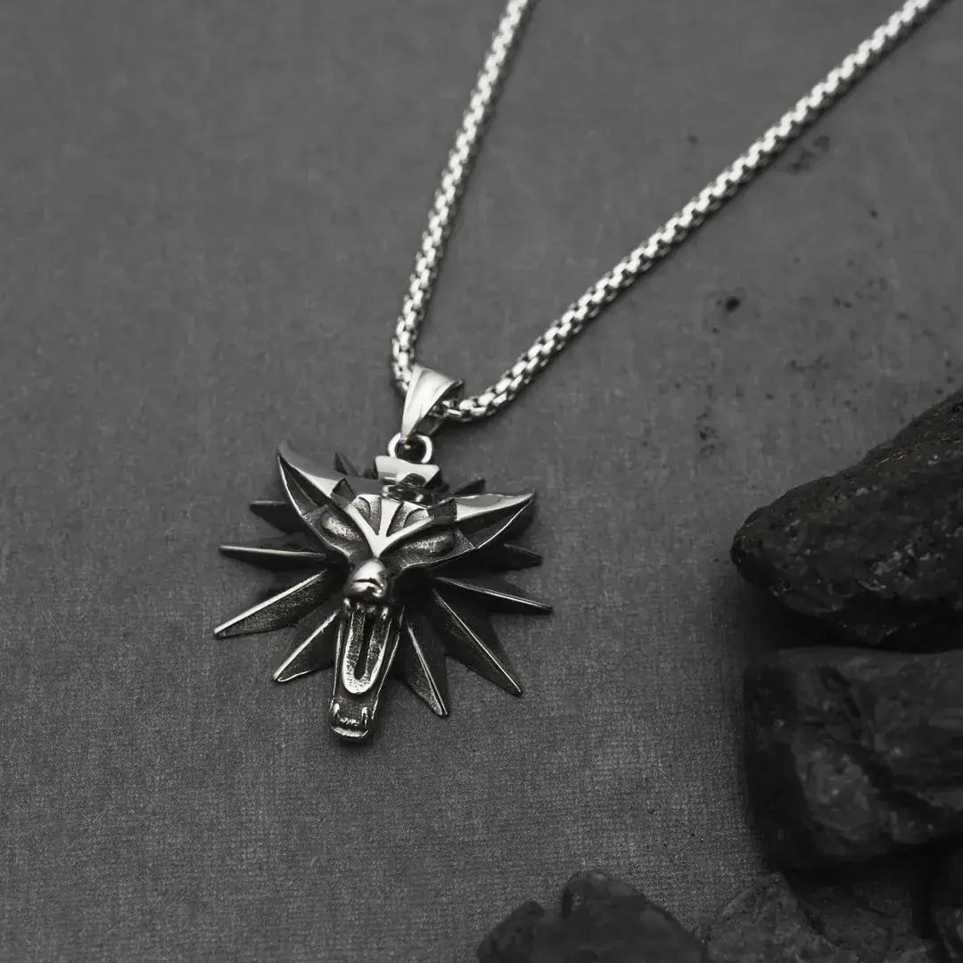 NASZYJNIK-WIKING-MEDALION-WIEDŹMIN-DZIKI-ZGON-3-WISIOREK-Z-WILKIEM-4