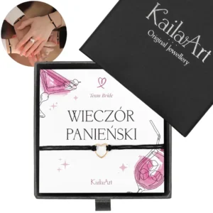 PREZENT-NA-WIECZOR-PANIENSKI-BRANSOLETKI-TEAM-BRIDE-SHE-DEKORACJA-CZARNA