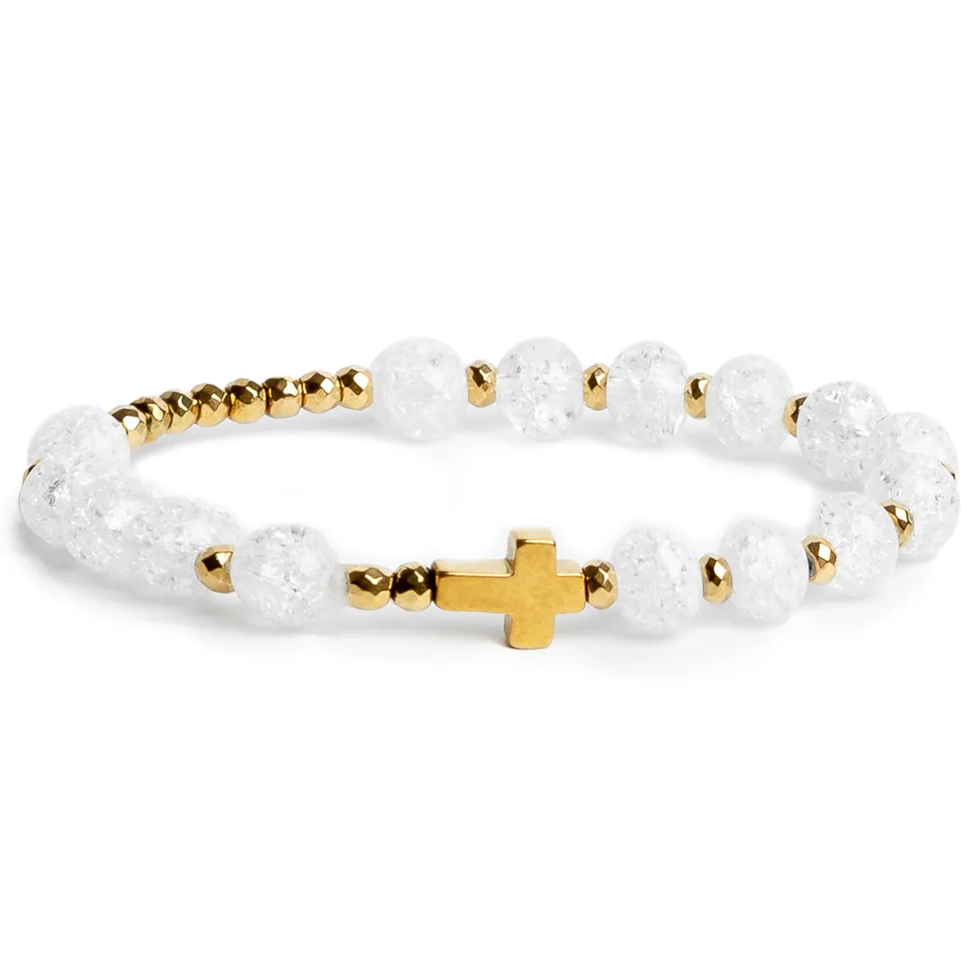 RÓŻANIEC-GÓRSKI-KRYSZTAŁ-BRANSOLETKA-Z-KRZYŻYKIEM-KAMIEŃ-DZIESIĄTKA-NA-RĘKĘ