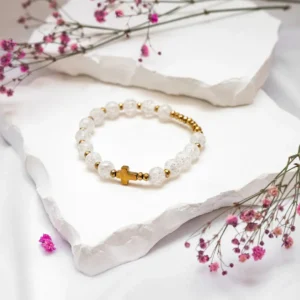 RÓŻANIEC-GÓRSKI-KRYSZTAŁ-BRANSOLETKA-Z-KRZYŻYKIEM-KAMIEŃ-DZIESIĄTKA-NA-RĘKĘ