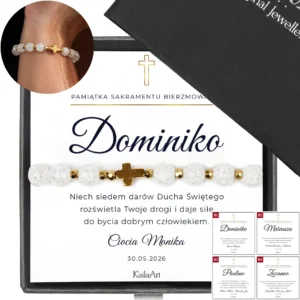 RÓŻANIEC-NA-BIERZMOWANIE-BRANSOLETKA-GÓRSKI-KRYSZTAŁ-KRZYŻ