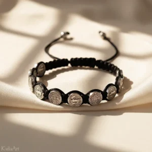 RÓŻANIEC-NA-RĘKĘ-BRANSOLETKA-ŚW.-BENEDYKT-KOMUNIA-DZIESIĄTKA-RÓŻAŃCA