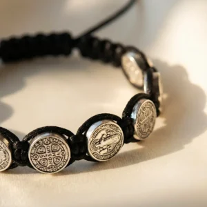 RÓŻANIEC-NA-RĘKĘ-BRANSOLETKA-ŚW.-BENEDYKT-KOMUNIA-DZIESIĄTKA-RÓŻAŃCA