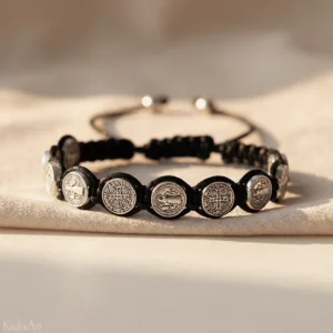 RÓŻANIEC-NA-RĘKĘ-BRANSOLETKA-ŚW.-BENEDYKT-KOMUNIA-DZIESIĄTKA-RÓŻAŃCA