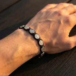 RÓŻANIEC-NA-RĘKĘ-BRANSOLETKA-ŚW.-BENEDYKT-KOMUNIA-DZIESIĄTKA-RÓŻAŃCA