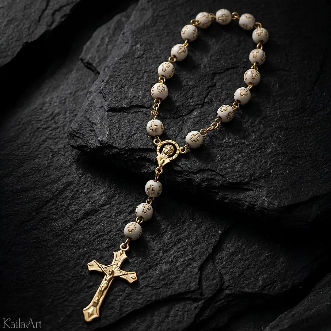 RÓŻANIEC-SAMOCHODOWY-NA-AUTO-BRELOK-DO-SAMOCHODU-Z-KRZYŻYKIEM-KRZYŻ-JEZUS