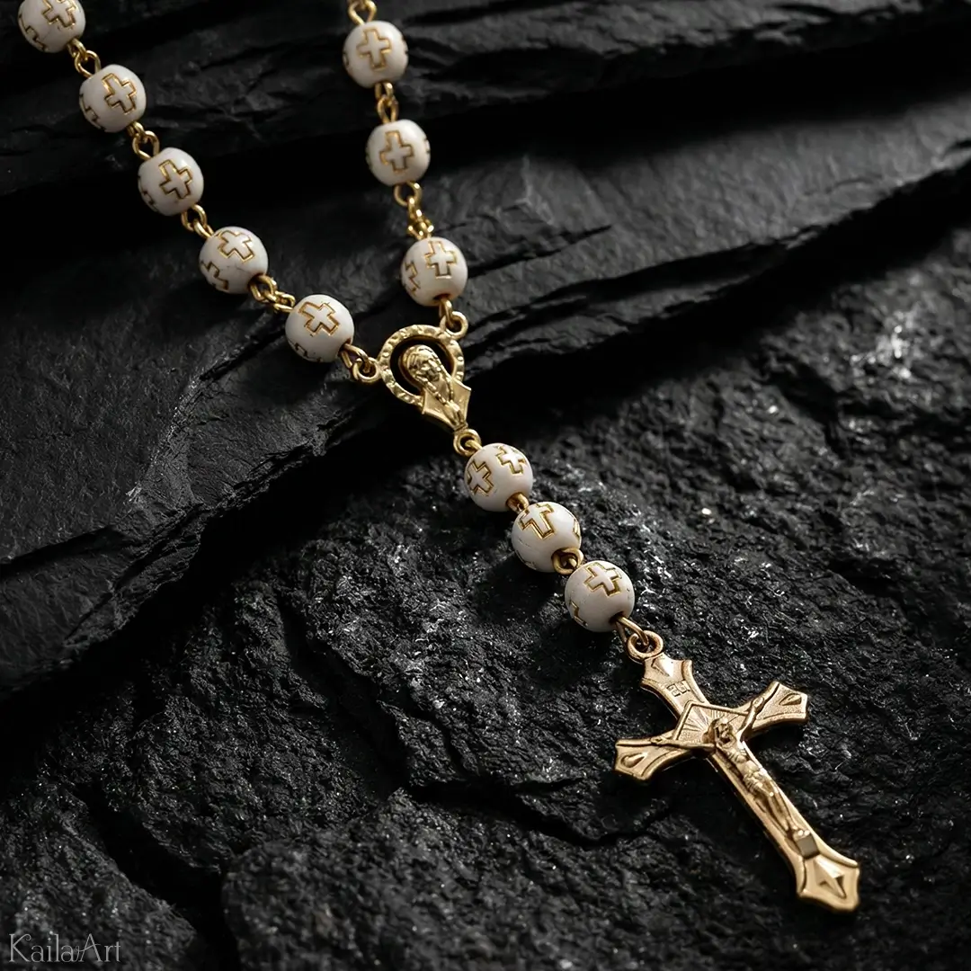 RÓŻANIEC-SAMOCHODOWY-NA-AUTO-BRELOK-DO-SAMOCHODU-Z-KRZYŻYKIEM-KRZYŻ-JEZUS