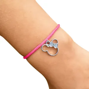 RÓŻOWA-BRANSOLETKA-SZNURKOWA-DLA-DZIEWCZYNKI-MYSZKA-MIKI-BFF-SZNURKOWA