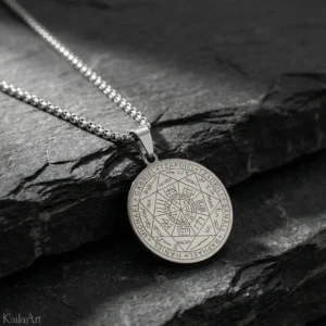 Talizman 7 archaniołów aniołów pieczęć amulet stal