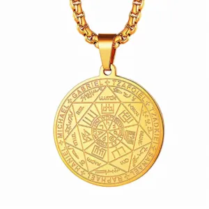 TALIZMAN-SZCZĘŚCIA-7-ANIOŁÓW-ARCHANIOŁÓW-NASZYJNIK-AMULET-OCHRONA-STAL-316L