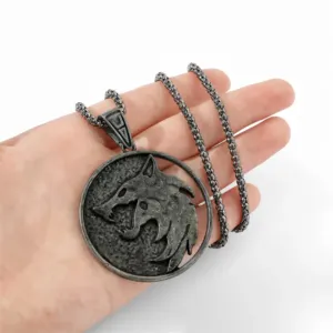 Medalion naszyjnik wiedźmin wilk wisior witcher wolf dziki gon