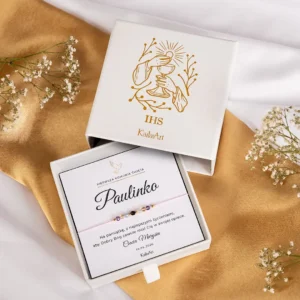 Bransoletka dla dziewczynki na komunię komunijna na prezent