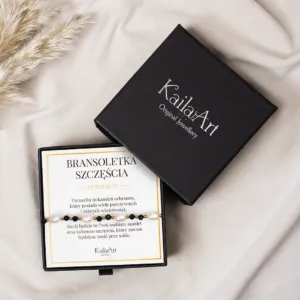 Bransoletka z Pereł Naturalnych i Turmalinem Szczęścia