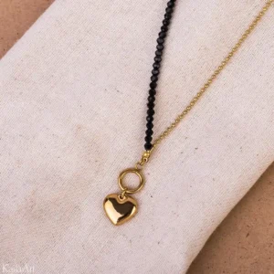 naszyjnik-czarny-turmalin-serce-ze-stali-chirurgicznej-złoty-wisiorek