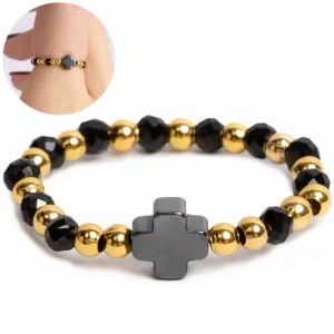 pierścionek-z-krzyżykiem-i-czarnym-turmalinem-elastyczny