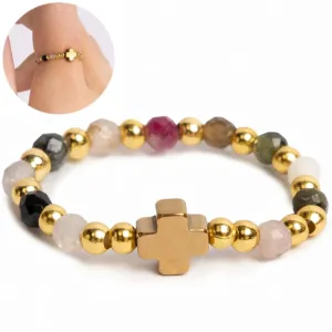 pierścionek-z-turmalinem-kolorowym-złoty-krzyżyk-z-hematytu